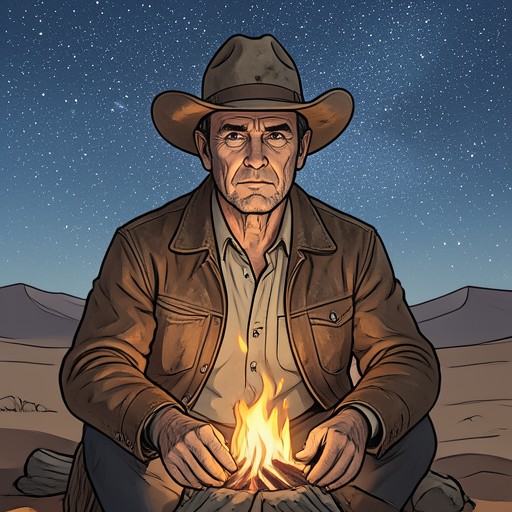 Portrait of Cole, the Frontier Cowboy