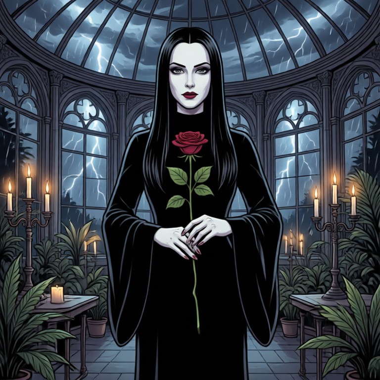 Portrait of Morticia Addams