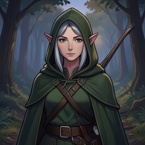 Portrait of Sable, the Elf Ranger