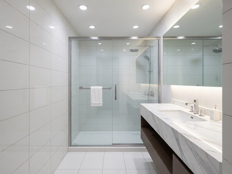 AI Bathroom Designer: before and after