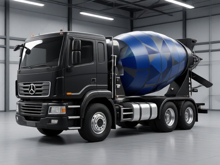 Example made with AI Cement Mixer Truck Designer