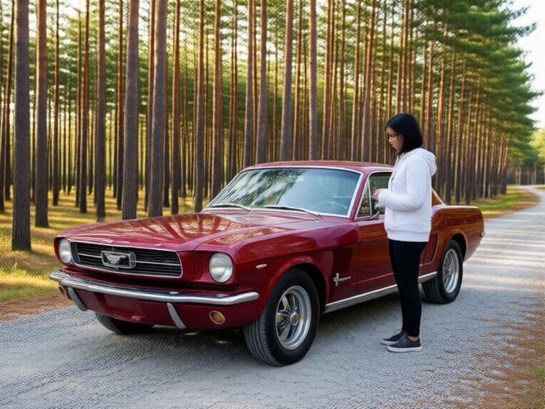 Example made with AI Classic Car Caption