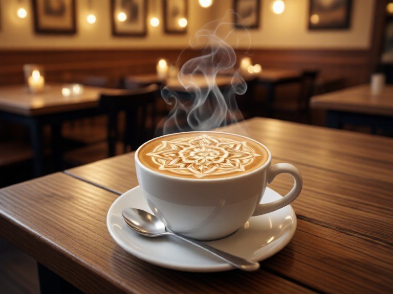 Example made with AI Coffee Art Rater