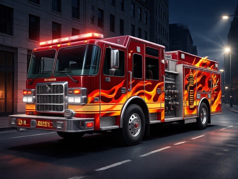 Example made with AI Fire Truck Designer