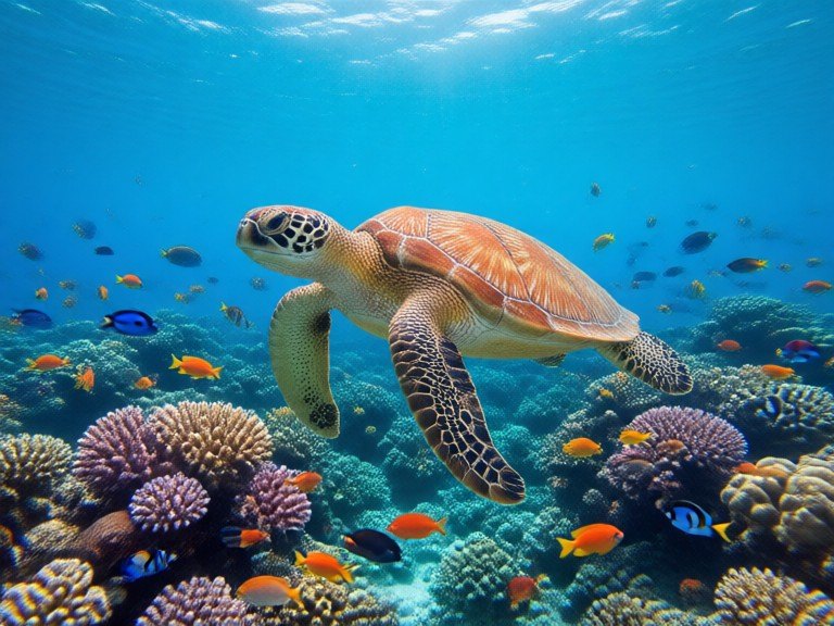 Example made with AI Ocean Life Caption