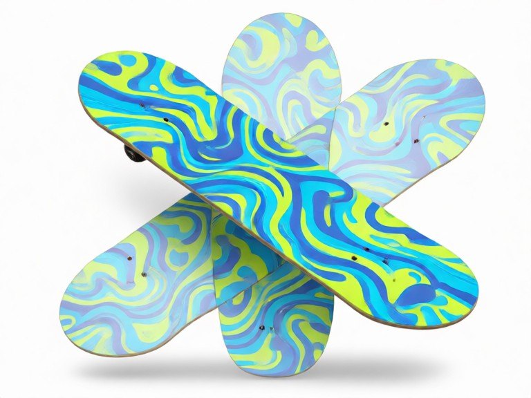 Example made with AI Skateboard Deck Designer