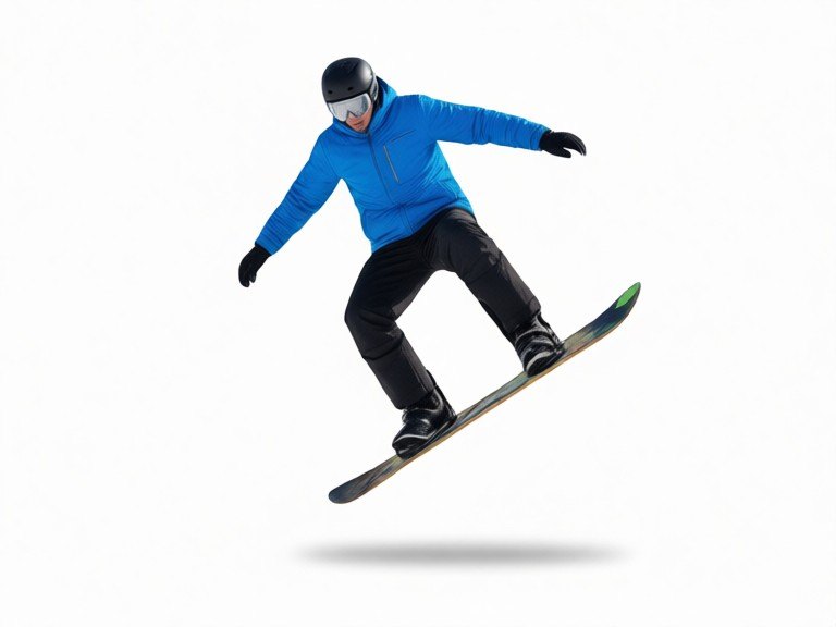 AI Snowboard Photo Background Tool: before and after