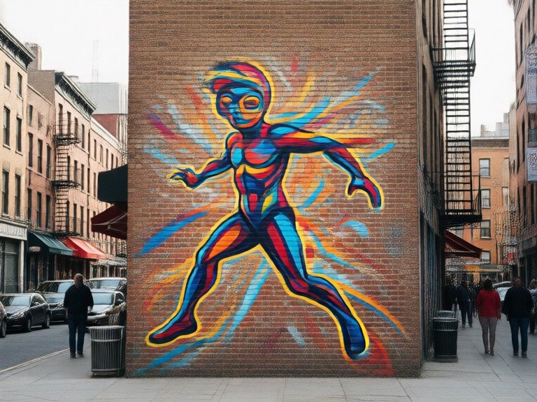 Example made with AI Street Art Caption
