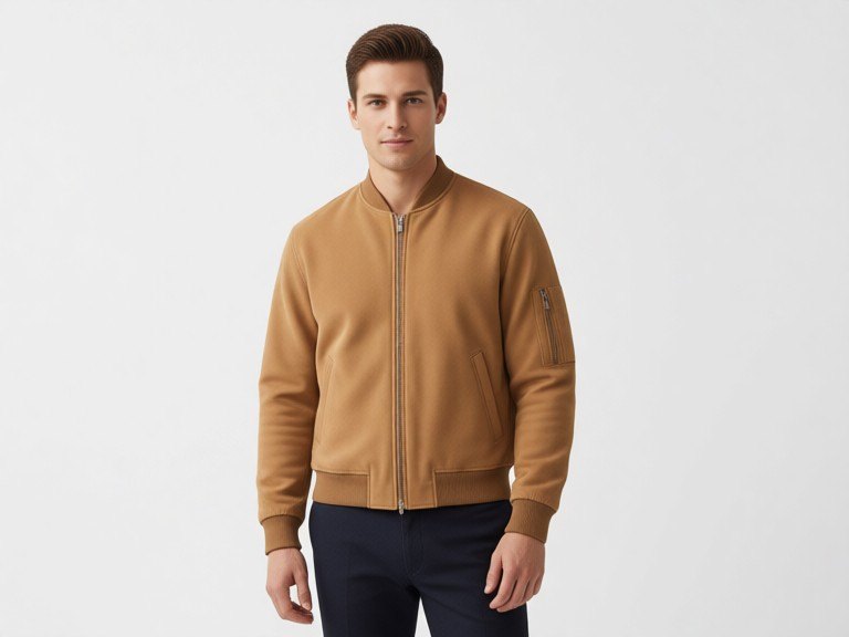 American adult male ai fashion model: before and after