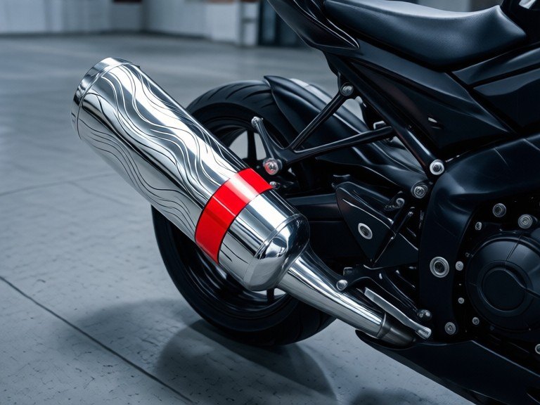 AI Motorcycle Exhaust Modifier: before and after