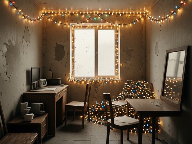 Christmas Lights Visualizer: before and after