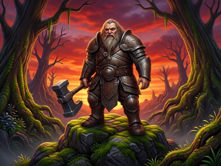 Example made with Dwarf Character Generator