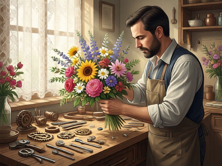 Example made with Flower Art Creator