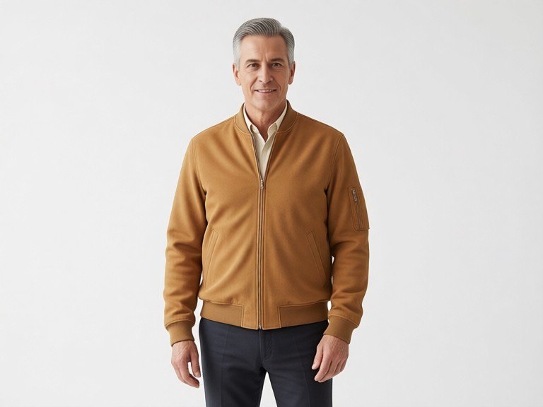 French old male ai fashion model: before and after