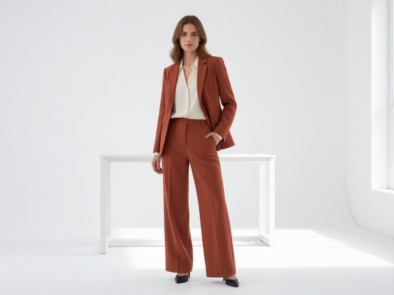 French young female ai fashion model: before and after