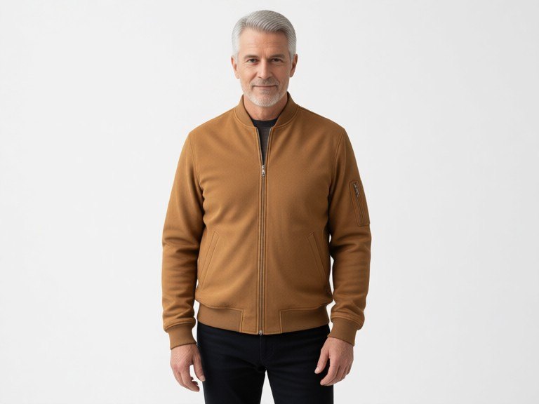 German old male ai fashion model: before and after