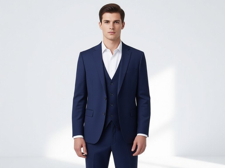 German young male ai fashion model: before and after