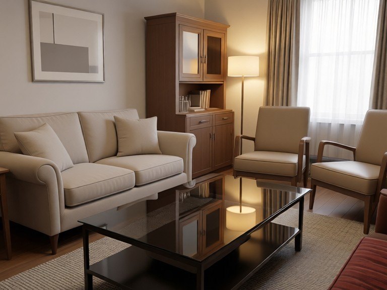 AI Living Room Designer: before and after