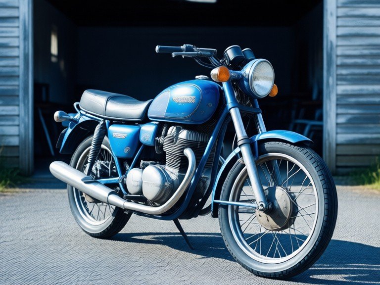Motorcycle Color AI: before and after