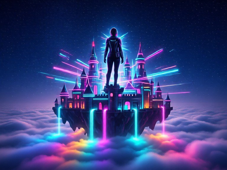 Example made with Neon Lighting Art Creator