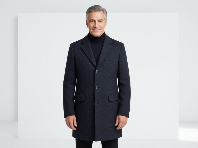 Spanish old male ai fashion model: before and after