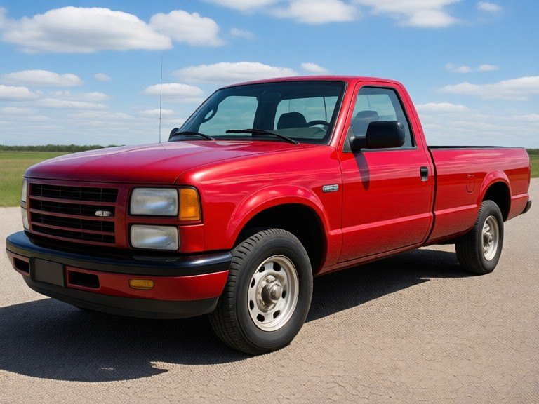 AI Truck Color Transformation: before and after