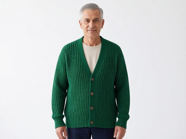 UAE old male ai fashion model: before and after