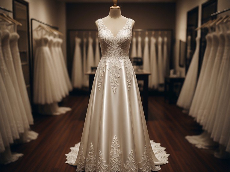AI Wedding Dress Color Changer: before and after