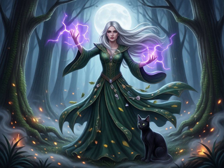 Example made with AI Witch Character Generator